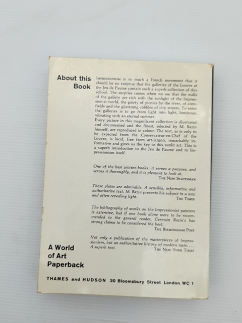Impressionist Paintings In The Louvre by Germain Bazin (Paperback, 1961) by Germain Bazin