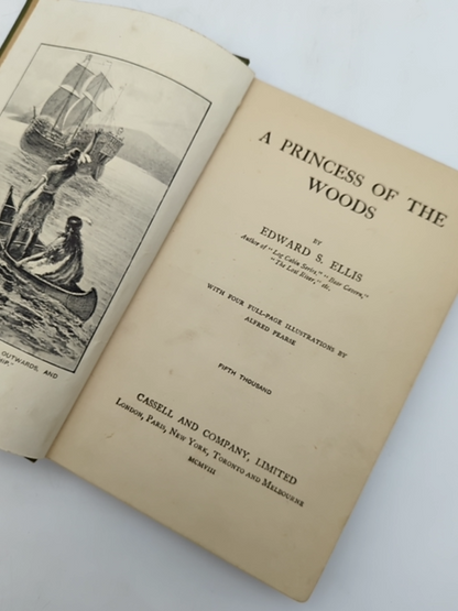 A Princess of the Woods by Edward S. Ellis (Hardcover, 1908) Indian Pocahontas by Edward S. Ellis