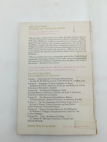 Field Guide For Study Of Socialization by John W M Whiting (Paperback, 1966) by John W M Whiting