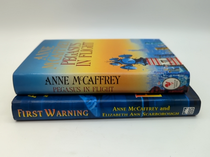 First Warning & Pegasus In Flight by Anne McCaffrey 2x Hardcover Fantasy bundle by Anne McCaffrey