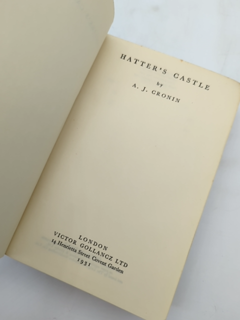 Hatter's Castle by A J Cronin (Cloth, 1931) Literature & Fiction by A J Cronin
