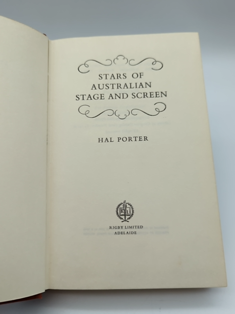 Stars of Australian Stage and Screen by Hal Porter (Hardcover, 1965) 1st Edition by Hal Porter