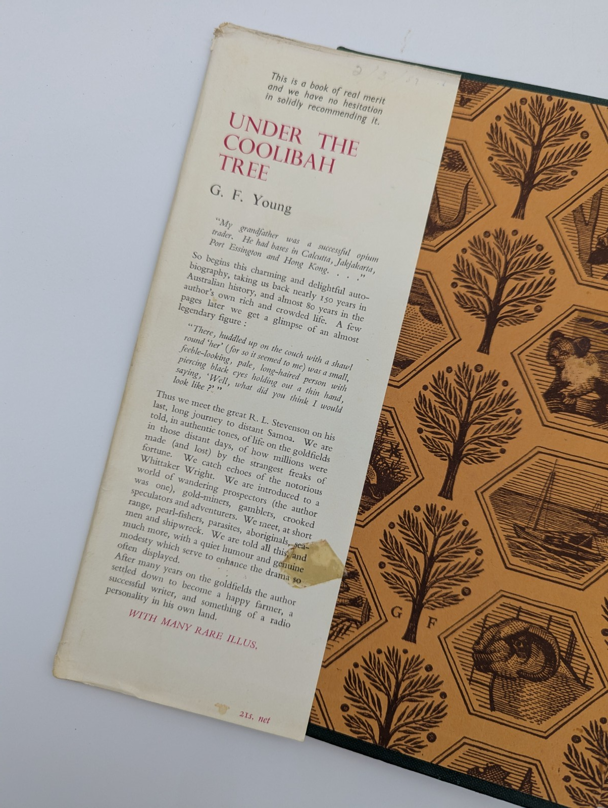 The Coolibah Tree G.F. Young 1st Ed. 1953 Vintage Hardcover Historical Fiction by G F Young
