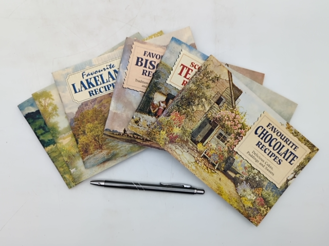 6 x Mini Baking Books by J Salmon: Suffolk, Lakeland, Scottish Teatime Recipes by J Salmon
