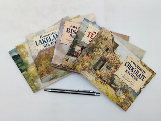 6 x Mini Baking Books by J Salmon: Suffolk, Lakeland, Scottish Teatime Recipes by J Salmon