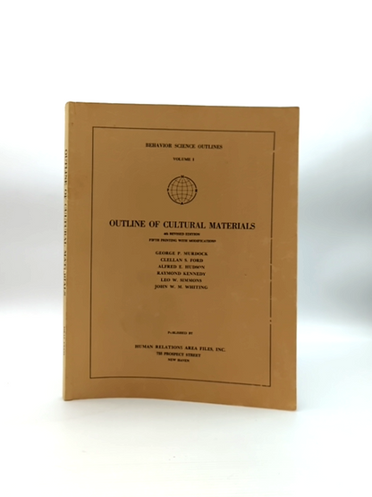 Outline Of Cultural Materials by George P. Murdock (Softcover, Wraps, 1971) by George P. Murdock