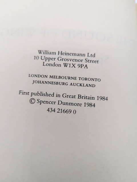 The Sound Of Wings by Spencer Dunmore (Hardcover, 1984) 1st Edition Aviation by Spencer Dunmore