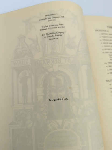 Prefaces by Bernard Shaw (Hardcover, 1934) by Bernard Shaw
