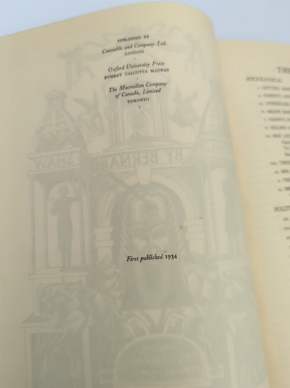 Prefaces by Bernard Shaw (Hardcover, 1934) by Bernard Shaw