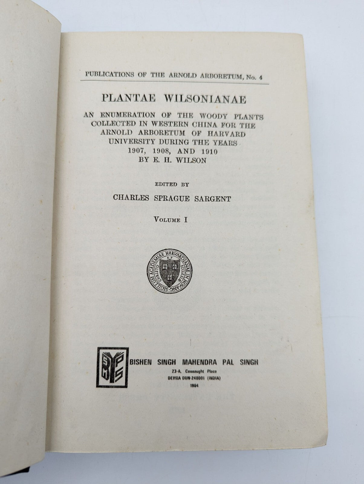 Plantar Wilsonianae by Charles Sprague Sargent (Hardcover) 3 Vols Plant Hunters by Charles Sprague Sargent"