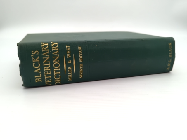 Black's Veterinary Dictionary 1964, Vintage 7th Edition by William C Miller And Geoffrey P West