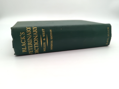 Black's Veterinary Dictionary 1964, Vintage 7th Edition by William C Miller And Geoffrey P West