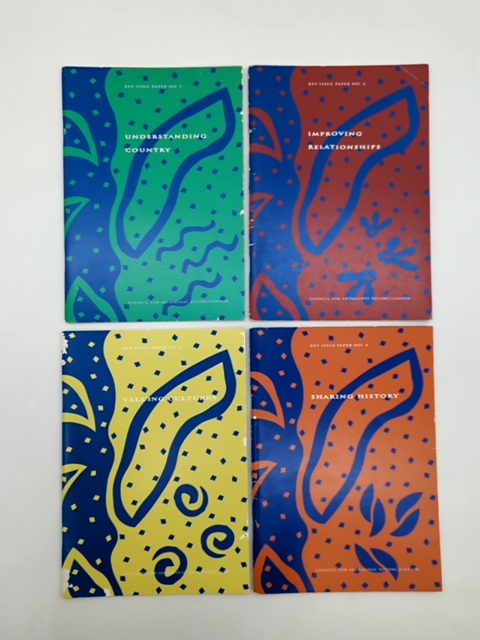 4x Aboriginal Reconciliation Key Issue Papers 1-4 by Council For Aboriginal Reconciliation