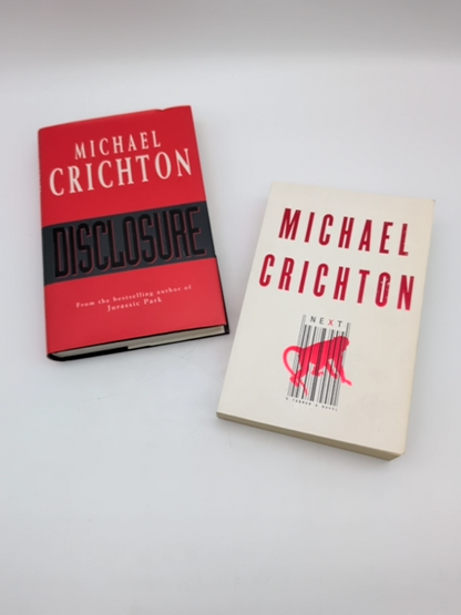 Michael Chichton Hardcover Bundle 2x Disclosure (1994, Hardcover); Next (2006… by Michael Chichton