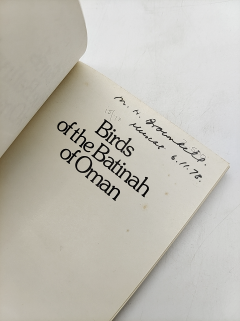 Birds of the Batinah of Oman by RA and GE Honeywell (Paperback, 1976) 1st Ed by Ra And Ge Honeywell