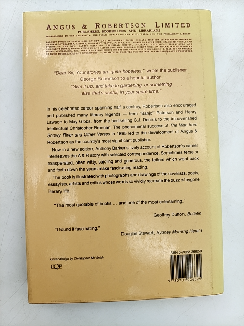 George Robertson: Publishing Life In Letters by Anthony Barker, Publishing by Anthony Barker