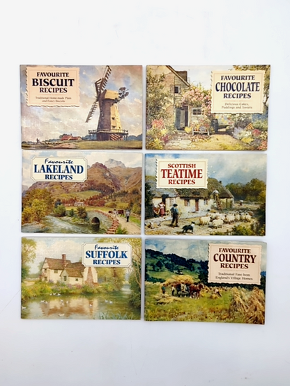6 x Mini Baking Books by J Salmon: Suffolk, Lakeland, Scottish Teatime Recipes by J Salmon
