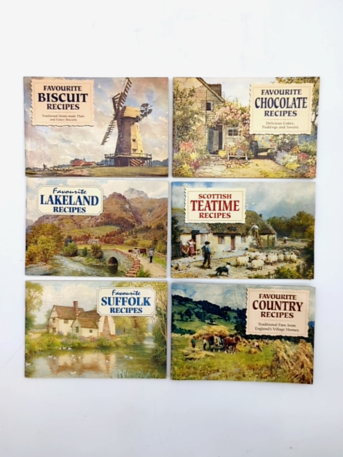 6 x Mini Baking Books by J Salmon: Suffolk, Lakeland, Scottish Teatime Recipes by J Salmon
