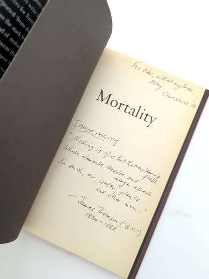 Mortality by Christopher Hitchens (Hardcover, 2012) 1st Edition Memoir by Christopher Hitchens