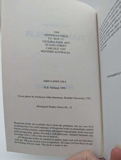 They Called Me Tjampu-Tjilpi Bob Verburgt, Aboriginal Studies Series, Memoir by Bob Verburgt