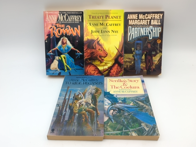 Anne McCaffrey Paperback Bundle 5x Vintage paperback books The Rowan, ACE BAEN by Anne McCaffrey