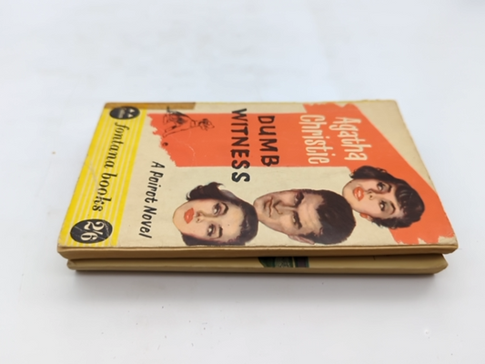 2 x vintage Agatha Christie paperbacks: Halloween Party & Dumb Witness by Agatha Christie