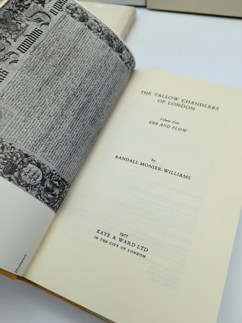 Randall Monier-Williams (4x Hardcover) The Tallow Chandlers of London: the … by Randall Monier-Williams