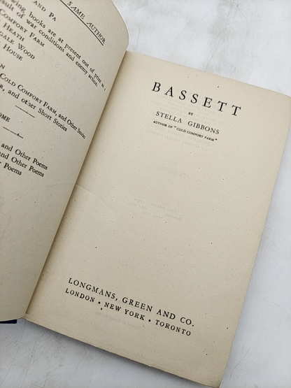 Bassett by Stella Gibbons (Cloth, 1944) Literature & Fiction, Vintage by Stella Gibbons