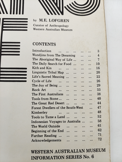 Patterns Of Life (information Series Western Australian Museum No. 6), M. E Lofg by M. E Lofgren