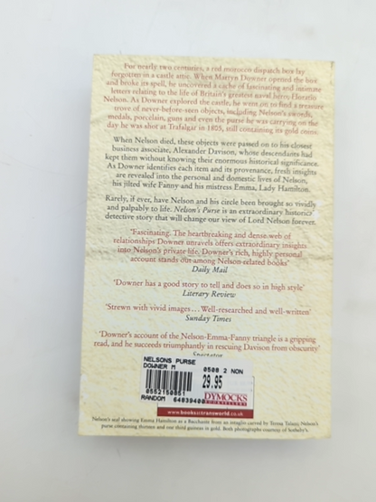 Nelson's Purse The Mystery Of Lord Nelson's Lost Treasures by Martyn Downer by Martyn Downer