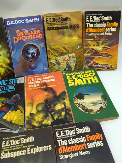 12x E E Doc Smith Paperback Bundle: The Clockwork Traitor, Skylark, Spacehounds… by E E Doc Smith