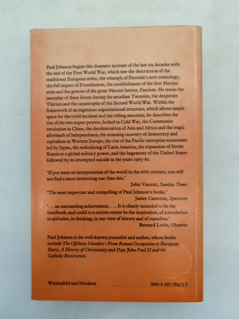 History Of The Modern World: From 1917 To The 1980s by Paul Johnson by Paul Johnson