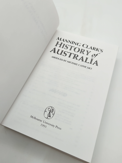 History Of Australia by Manning Clark (Paperback, 1993) Australian History by Manning Clark