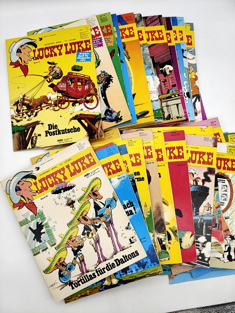 32x Vintage Lucky Luke German Deutsch Lot: Issues 15-40, 47, 48, 50, 52, 61… by Goscinny And Morris