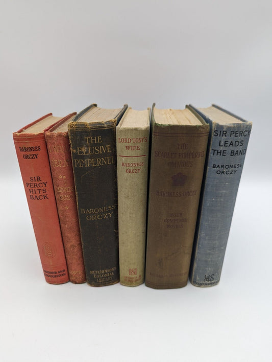 6x Rare Vintage Books Scarlet Pimpernickel Series Omnibus Baroness Emmuska Orczy by Baroness Orczy