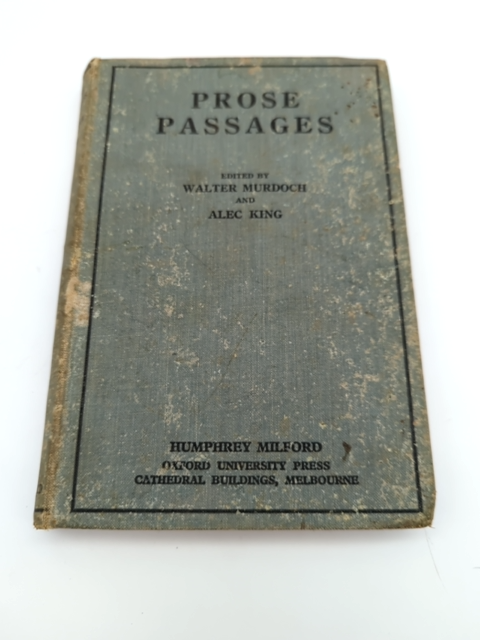 Prose Passages by Walter Murdoch (Cloth, 1934) 1st Edition, Australian Poetry by Walter Murdoch
