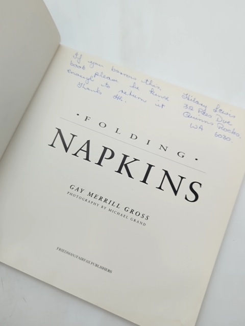 Folding Napkins by Gay Merrill Gross (Paperback, 1993) Napkin Decoupage by Gay Merrill Gross
