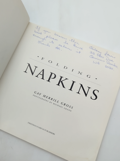 Folding Napkins by Gay Merrill Gross (Paperback, 1993) Napkin Decoupage by Gay Merrill Gross