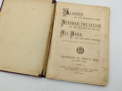 Aladdin Sindbad Ali Baba Mary Elizabeth Braddon Gustave Doré 1880 Maxwell 1st Ed by Mary Elizabeth Braddon