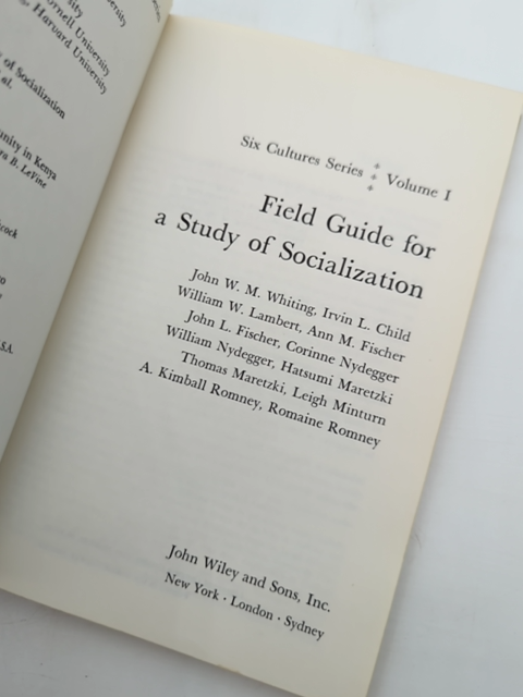 Field Guide For Study Of Socialization by John W M Whiting (Paperback, 1966) by John W M Whiting