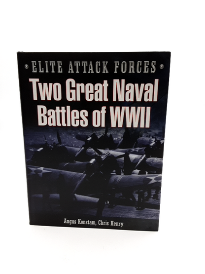 2 WWII Naval Battles: Hunt the Bismarck & Battle of Coral Sea (Hardcover 2007) by Chris Henry, Angus Konstam