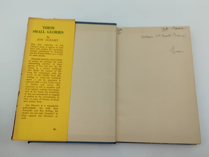 These Small Glories by Jon Cleary (Hardcover, 1946) 1st Ed WWII Short Stories by Jon Cleary