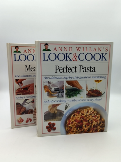 2x Anne Willan Cookbook Bundle Look & Cook, Meat Classics, Hardcover Recipes by Anne Willan