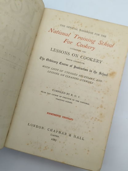 The Official Handbook Of The National Training School For Cookery by R O C by R O C