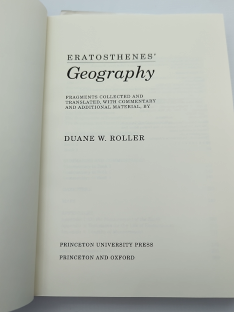 Eratosthenes' Geography by Eratosthenes, Ancient World by Eratosthenes