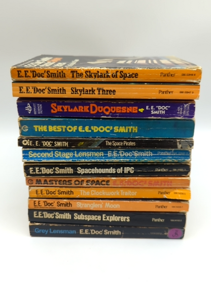 12x E E Doc Smith Paperback Bundle: The Clockwork Traitor, Skylark, Spacehounds… by E E Doc Smith