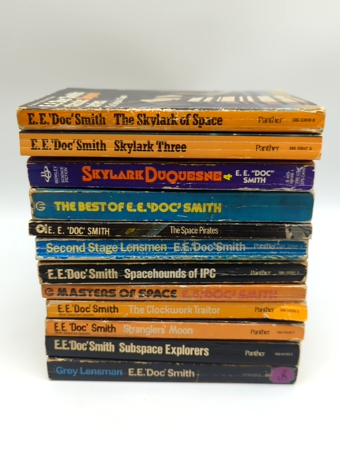 12x E E Doc Smith Paperback Bundle: The Clockwork Traitor, Skylark, Spacehounds… by E E Doc Smith