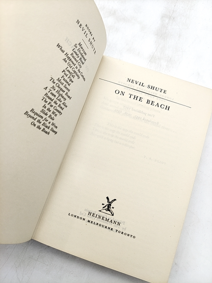 On The Beach by Nevil Shute (Hardcover, 1959) Vintage Australian Dustjacket by Nevil Shute