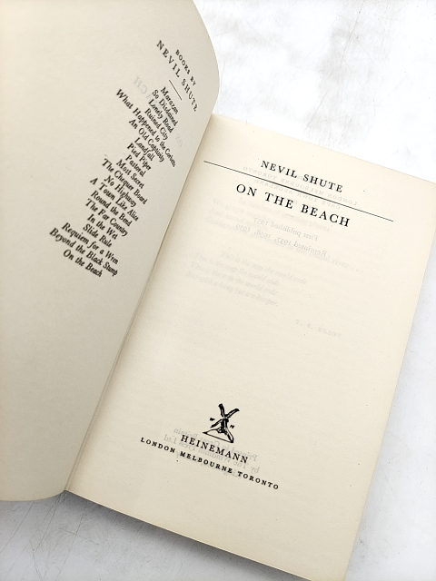 On The Beach by Nevil Shute (Hardcover, 1959) Vintage Australian Dustjacket by Nevil Shute