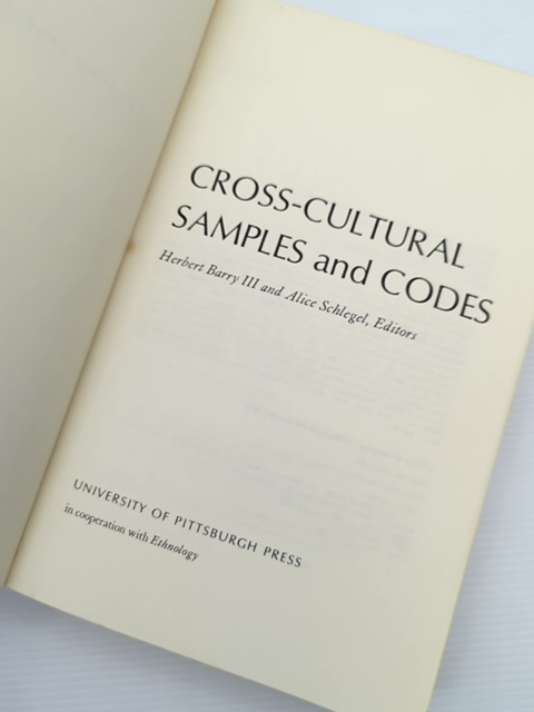 Cross-cultural Samples And Codes by Alice Barry (Eds.) Herbert Iii And Schlegel by Alice Schlegel